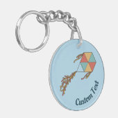 Kite Icon Light Blue Schlüsselanhänger (Vorderseite links)