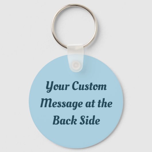 Kite Icon Light Blue Schlüsselanhänger (Rückseite)