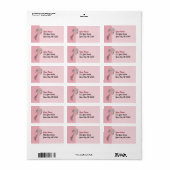 Kite Icon Pink Adressaufkleber (Vorne)