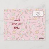 Kite Icon Pink Postkarte (Rückseite)