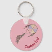 Kite Icon Pink Schlüsselanhänger (Vorderseite)