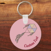 Kite Icon Pink Schlüsselanhänger (Vorderseite)