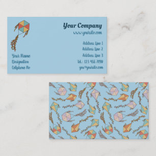 Kite Icons Light Blue Visitenkarte