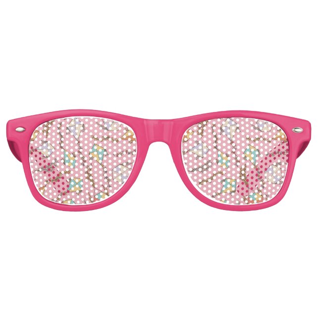 Kite Icons Muster Pink Partybrille (Vorderseite)