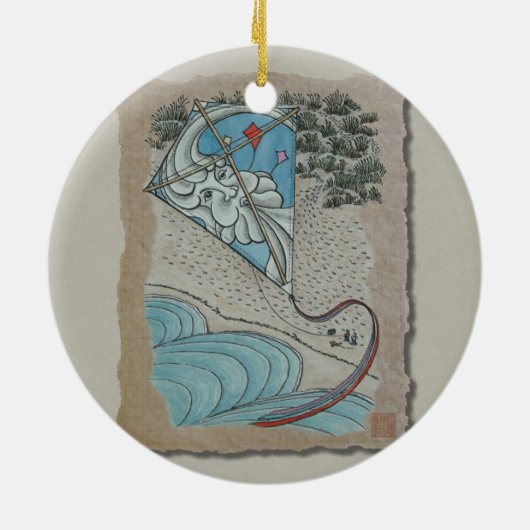 Kite & Mr. North Wind Keramik Ornament (Hinten)