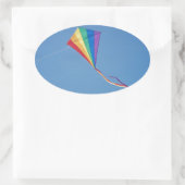 Kite Ovaler Aufkleber (Tasche)