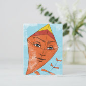 Kite Postcard - Fly A Kite Funny Funny Funny Postkarte (Stehend Vorderseite)