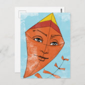 Kite Postcard - Fly A Kite Funny Funny Funny Postkarte (Vorne/Hinten)