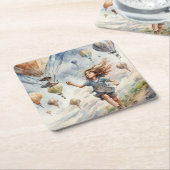 Kite Rechteckiger Pappuntersetzer (angewinkelt)