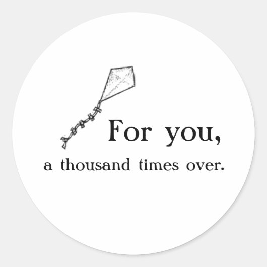 Kite Runner Runder Aufkleber (Vorderseite)