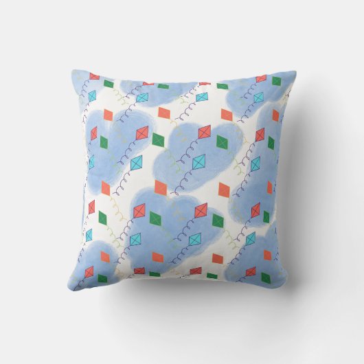 Kite Summer Doodles Pattern Kissen (Rückseite)
