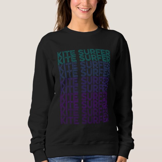Kite-Surfer Kite-Surfen Retro Sweatshirt (Vorderseite)