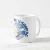 Kite surfing blue illustration  kaffeetasse (VorderseiteRechts)