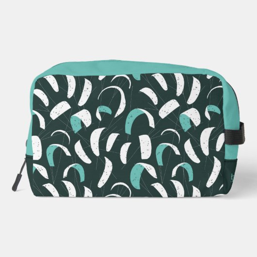 Kite Surfing Cool Blue Personalised Monogram Waschbeutel (Rückseite)