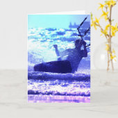 Kite Surfing Greeting Card Karte (Gelbe Blume)
