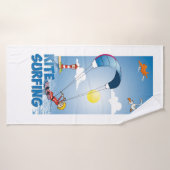Kite surfing illustratie badehandtuch (Badehandtuch)