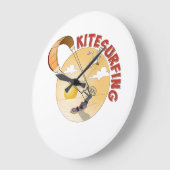 Kite surfing illustratie große wanduhr (Winkel)