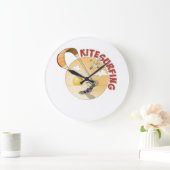 Kite surfing illustratie große wanduhr (Zuhause)
