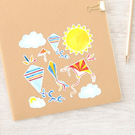 Kite Watercolor Stickers Aufkleber