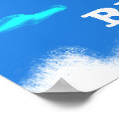 Kite Yellow Red Sky Cloud Zeichne Kindername Poster (Ecke)