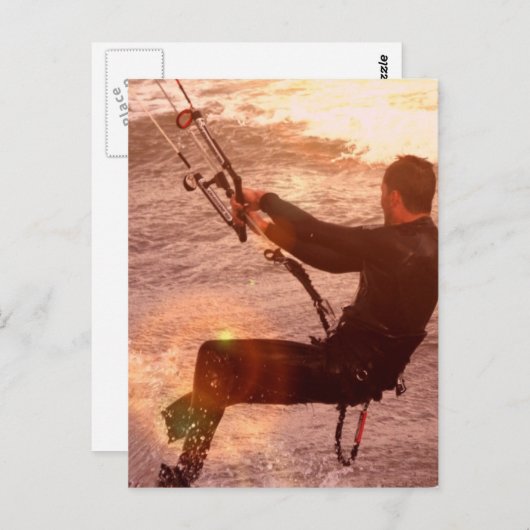 Kiteboard Postkarte (Vorne/Hinten)
