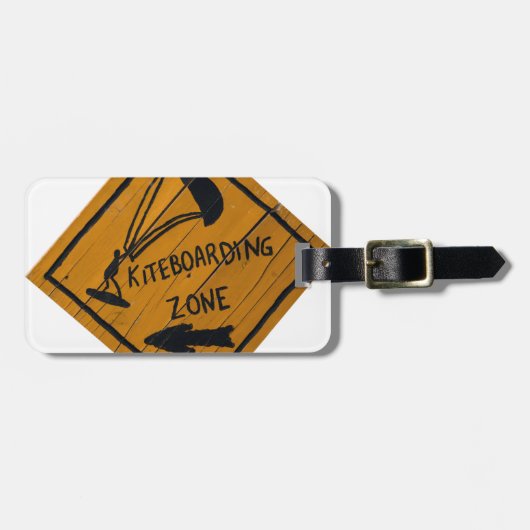 Kiteboard Zeichen Gepäckanhänger (Vorderseite horizontal)