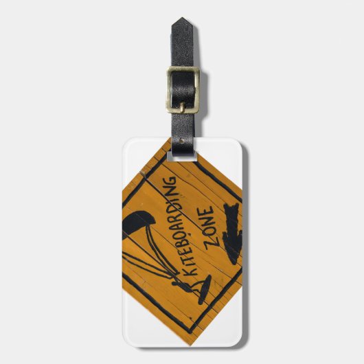 Kiteboard Zeichen Gepäckanhänger (Vorderseite vertikal)