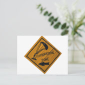 Kiteboard-Zeichen Postkarte (Stehend Vorderseite)