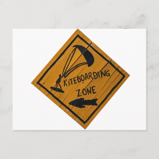Kiteboard-Zeichen Postkarte (Vorderseite)