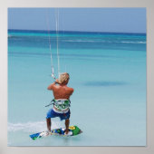 Kiteboarder in Tropics Poster (Vorne)