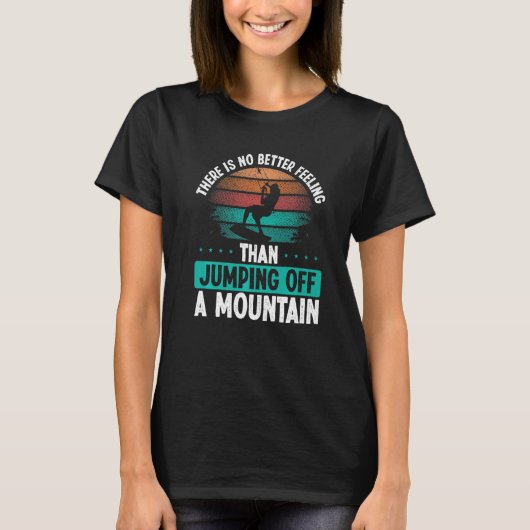 Kiteboarder Jumping off a Mountain Kitesurfer Vint T-Shirt (Vorderseite)