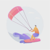 Kiteboarder Kitesurfer Aufkleber (Vorderseite)