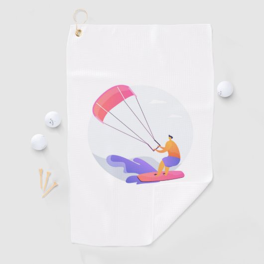 Kiteboarder Kitesurfer Golfhandtuch (Insitu)