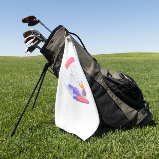 Kiteboarder Kitesurfer Golfhandtuch (Gras)