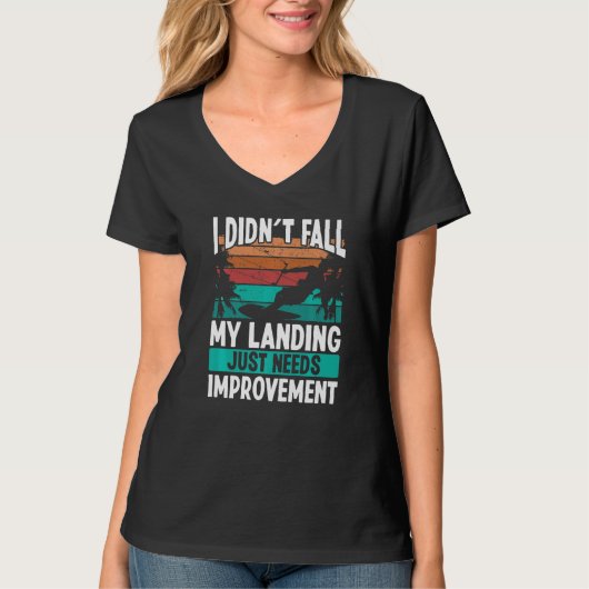 Kiteboarder Landings need Improvement Kitesurfer K T-Shirt (Vorderseite)