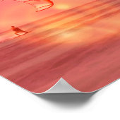 Kiteboarder Sunset Print Poster (Ecke)
