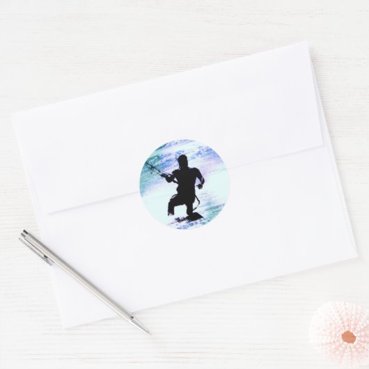 Kiteboarding-Aufkleber Runder Aufkleber (Umschlag)