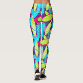 Kiteboarding Girl Fun Mehrfarbiges Kitesurfen Leggings (Rückseite)