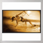 Kiteboarding Girl Poster (Vorne)