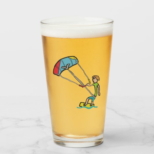 Kiteboarding Glas (Vorne (Gefüllt))