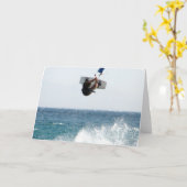 Kiteboarding Jump Greeting Card Karte (Gelbe Blume)