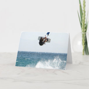 Kiteboarding Jump Greeting Card Karte