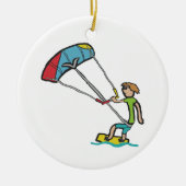 Kiteboarding Keramik Ornament (Vorne)