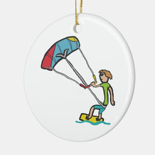 Kiteboarding Keramik Ornament (Links)