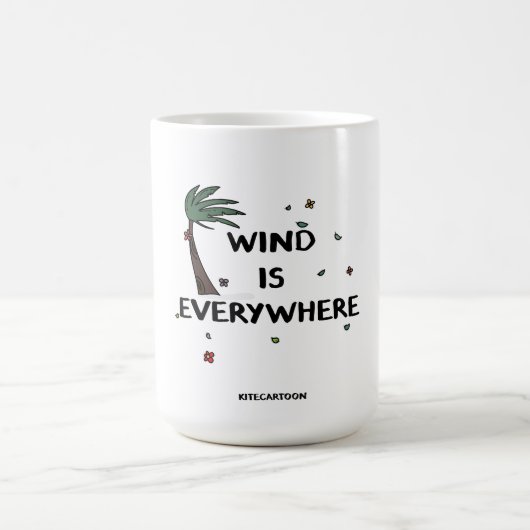 Kiteboarding/kitesurfing - Der Wind ist überall Kaffeetasse (Mittel)