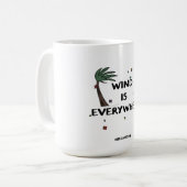 Kiteboarding/kitesurfing - Der Wind ist überall Kaffeetasse (Vorderseite Links)