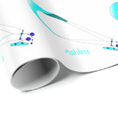 Kiteboarding Kitesurfing Geschenke Geschenkpapier (Rolleneckpunkt)