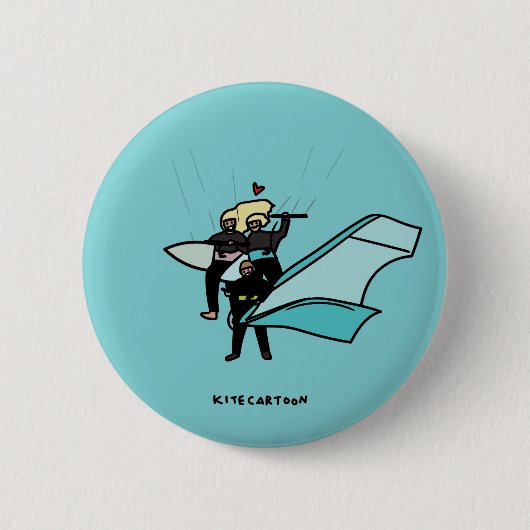 Kiteboarding/kitesurfing - Kitefreunde Button (Vorderseite)