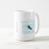 Kiteboarding/kitesurfing - Wellenkitesurf-Paar Kaffeetasse (VorderseiteRechts)