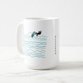 Kiteboarding/kitesurfing - Wellenkitesurf-Paar Kaffeetasse (Vorderseite Links)